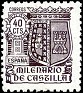 Spain 1944 Milenario de Castilla 20 CTS Lila Edifil 981. 981. Subida por susofe